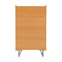 Nate Ash 4-Shelf Bookcase -Happy Home Area 810543195 5
