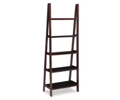 Boston Espresso 5-Shelf Wooden Ladder Bookcase -Happy Home Area 810543223 A0 1