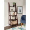 Boston Espresso 5-Shelf Wooden Ladder Bookcase