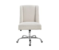 Comfort Home Warm White Sherpa Chair -Happy Home Area 810543232 3