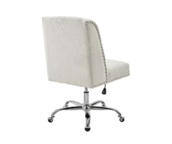 Comfort Home Warm White Sherpa Chair -Happy Home Area 810543232 4