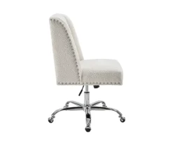 Comfort Home Warm White Sherpa Chair -Happy Home Area 810543232 5