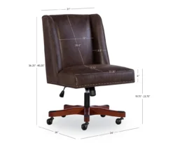 Austin Dark Walnut Upholstered Office Chair 17 Austin Dark Walnut Upholstered Office Chair -Happy Home Area 810543233 D8 9