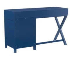 Kari Royal Blue 4-Drawer Office Desk 20 Kari Royal Blue 4-Drawer Office Desk -Happy Home Area 810543245 A4 4