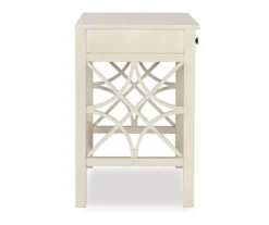 Brynn Antique White Geometric Writing Desk -Happy Home Area 810543367 5