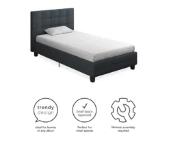 Atwater Living DHP Ryder Linen Upholstered Bed 36 Atwater Living DHP Ryder Linen Upholstered Bed -Happy Home Area 810543644 1