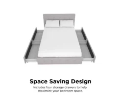 Atwater Living DHP Ryder Linen Upholstered Bed With Storage 37 Atwater Living DHP Ryder Linen Upholstered Bed With Storage -Happy Home Area 810543649 1