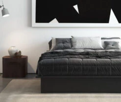 DHP Micah Black Faux Leather King Platform Bed -Happy Home Area 810543681 3