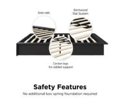 DHP Micah Black Faux Leather King Platform Bed -Happy Home Area 810543681 5