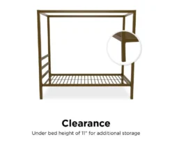 DHP Cara Metal Canopy Bed -Happy Home Area 810543729 1