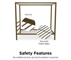 DHP Cara Metal Canopy Bed -Happy Home Area 810543729 2