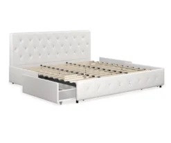 DHP Dana Faux Leather Upholstered Bed With Storage -Happy Home Area 810543732 2