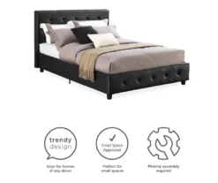 DHP Dana Faux Leather Upholstered Queen Bed -Happy Home Area 810543735 1