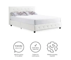 DHP Dana Faux Leather Upholstered Queen Bed -Happy Home Area 810543736 1