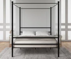 DHP Kate Black Metal Full Canopy Bed -Happy Home Area 810543780 5