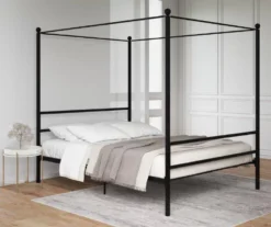 DHP Kate Black Metal Full Canopy Bed -Happy Home Area 810543780 6