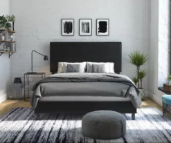 Atwater Living DHP Jazmine Black Faux Leather Upholstered Bed 32 Atwater Living DHP Jazmine Black Faux Leather Upholstered Bed -Happy Home Area 810543813 5