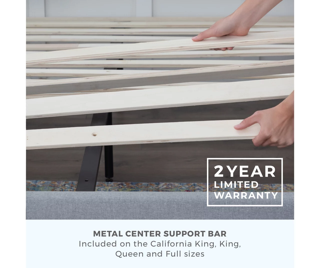 Isabelle Navy Upholstered Twin Wingback Bed 7 Isabelle Navy Upholstered Twin Wingback Bed - Image 7