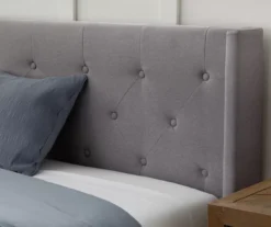 Isabelle Stone Upholstered Twin Wingback Bed -Happy Home Area 810547604 810547608 810547627 810547612 4