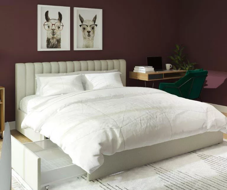 Brittany Gray Upholstered King Storage Bed 1 Brittany Gray Upholstered King Storage Bed