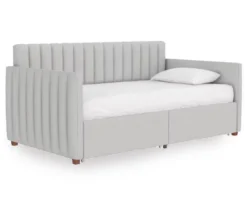 Brittany Gray Linen Upholstered Twin Storage Daybed 10 Brittany Gray Linen Upholstered Twin Storage Daybed -Happy Home Area 810548783 5