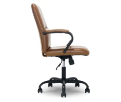 Camel Brown Vegan Leather Office Chair -Happy Home Area 810583520 A2 2