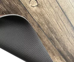 Brown Chevron Wood Print PVC Desk Mat, (34" X 47") -Happy Home Area 810586420 2