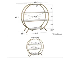 Amelia Faux Marble 4-Shelf Bookcase 9 Amelia Faux Marble 4-Shelf Bookcase -Happy Home Area 810589033 2