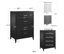 CosmoLiving Westerleigh 4-Drawer Dresser -Happy Home Area 810589233 1