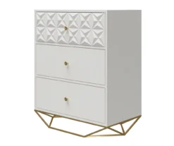 Blair White 3-Drawer Dresser -Happy Home Area 810589237 3