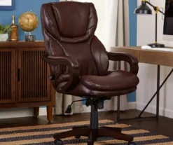 Conway Brown Big & Tall Bonded Leather Office Chair -Happy Home Area 810590315 2