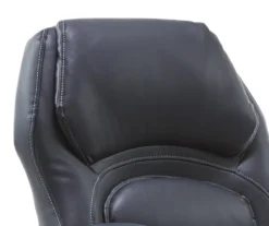Delvin Black Bonded Leather Office Chair -Happy Home Area 810590317 A0 6