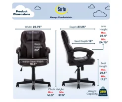 Mitchell Roasted Chestnut Vegan Leather Office Chair -Happy Home Area 810590318 6