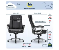 Serta Fairbanks Big & Tall Office Chair -Happy Home Area 810590319 6