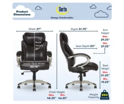 Dayton Dark Brown Big & Tall Bonded Leather Office Chair -Happy Home Area 810590372 6