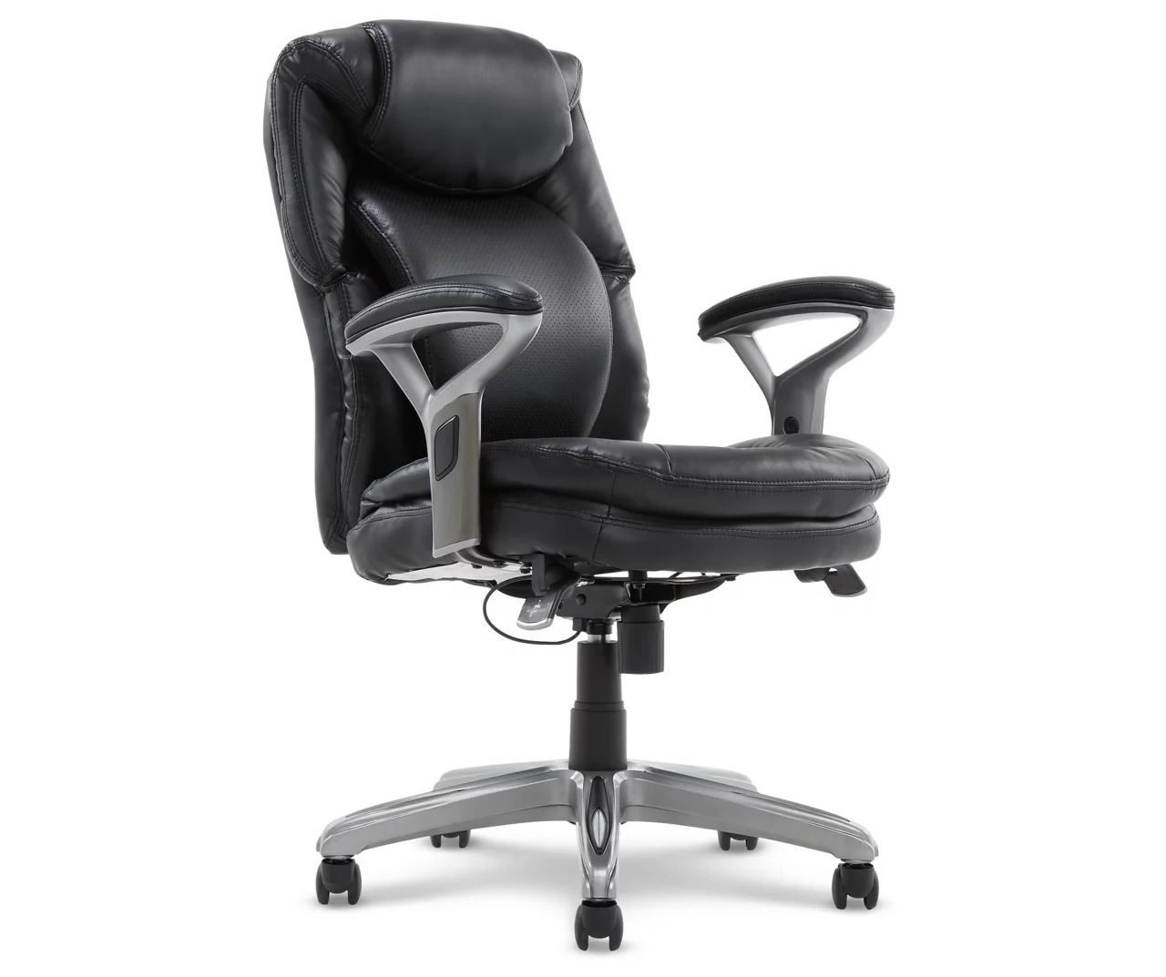 Anniston Black Bonded Leather Office Chair 2 Anniston Black Bonded Leather Office Chair - Image 2
