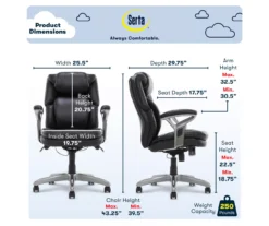 Anniston Black Bonded Leather Office Chair 11 Anniston Black Bonded Leather Office Chair -Happy Home Area 810590373 6