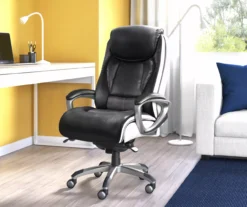 Lautner Black Executive Bonded Leather Office Chair 11 Lautner Black Executive Bonded Leather Office Chair -Happy Home Area 810590376 2