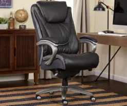 Baxter Black Big & Tall Bonded Leather Office Chair -Happy Home Area 810590377 2