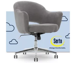 Valetta Gray Microfiber Office Chair -Happy Home Area 810590379 1