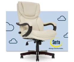 Conway Ivory Big & Tall Bonded Leather Office Chair -Happy Home Area 810590382 1