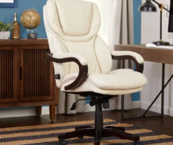 Conway Ivory Big & Tall Bonded Leather Office Chair -Happy Home Area 810590382 2