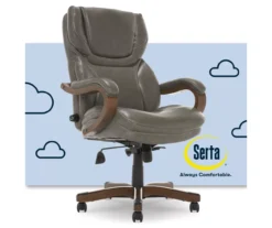 Conway Gray Big & Tall Bonded Leather Office Chair -Happy Home Area 810590383 1