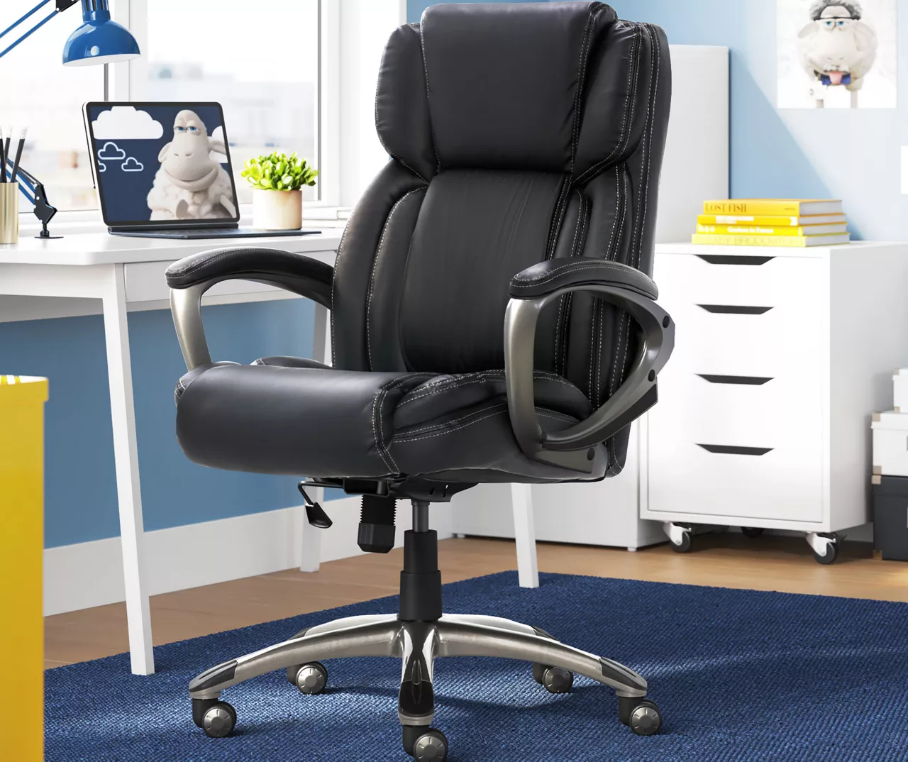 Serta Garret Executive Bonded Leather Office Chair 14 Serta Garret Executive Bonded Leather Office Chair - Image 14