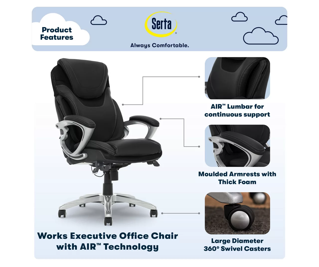 Serta Bryce Bonded Leather Office Chair 20 Serta Bryce Bonded Leather Office Chair - Image 20