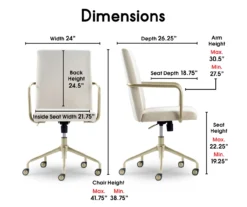 Giselle Velvet Office Chair -Happy Home Area 810590390 7