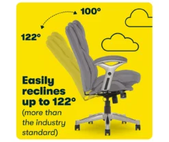 Claremont Gray Bonded Leather Office Chair -Happy Home Area 810590392 8