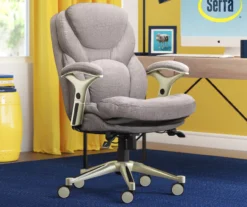 Claremont Light Gray Fabric Office Chair 16 Claremont Light Gray Fabric Office Chair -Happy Home Area 810590395 2 1