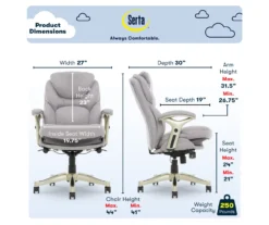 Serta Claremont Fabric Office Chair -Happy Home Area 810590395 6