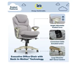 Claremont Light Gray Fabric Office Chair 19 Claremont Light Gray Fabric Office Chair -Happy Home Area 810590395 7 1